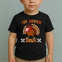 Six Seven Bruh 67 Funny Thanksgiving Turkey Meme Toddler T-Shirt thumb 2