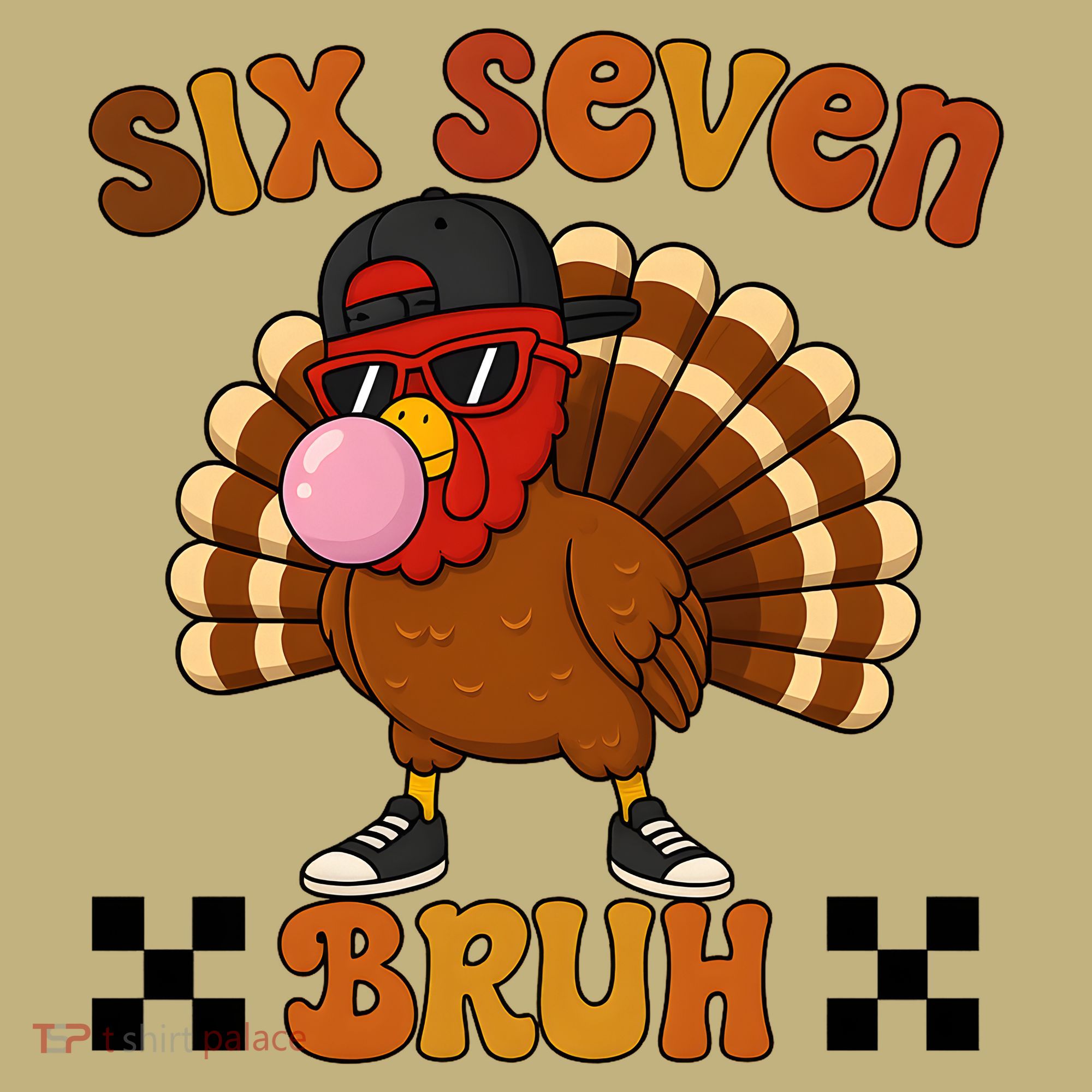 Six Seven Bruh 67 Funny Thanksgiving Turkey Meme Mousepad