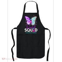 Support Squad Butterfly Teal Pink Ribbon Thyroid Cancer Apron thumb 0