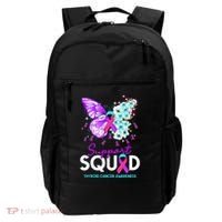 Support Squad Butterfly Teal Pink Ribbon Thyroid Cancer Backpack thumb 0