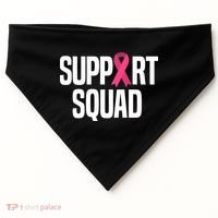 Support Squad Breast Cancer Awareness Ribbon USA-Made Doggie Bandana thumb 0