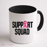 Support Squad Breast Cancer Awareness Ribbon Coffee Mug thumb 1