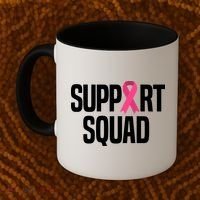 Support Squad Breast Cancer Awareness Ribbon Coffee Mug thumb 2