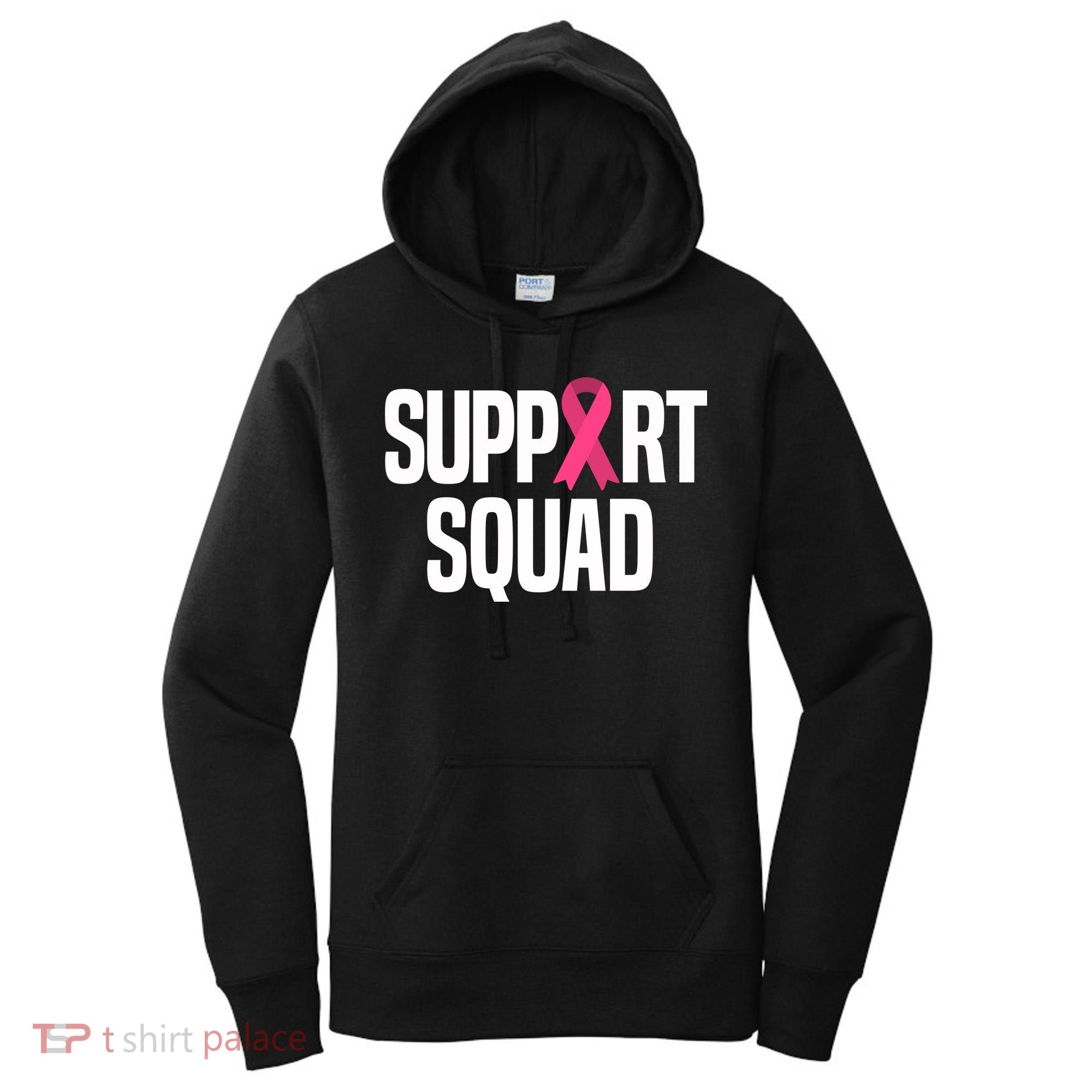 Support Squad Breast Cancer Awareness Ribbon Women's Hoodie