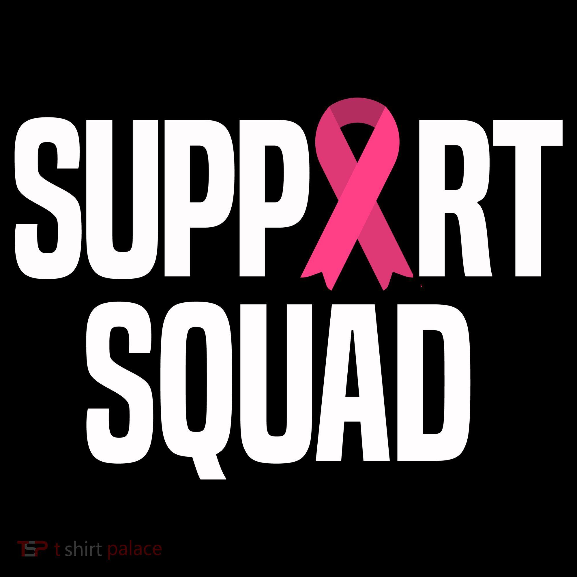 Support Squad Breast Cancer Awareness Ribbon Women's Hoodie