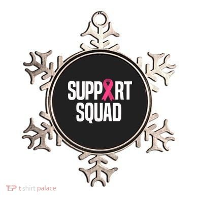 Support Squad Breast Cancer Awareness Ribbon Ornament