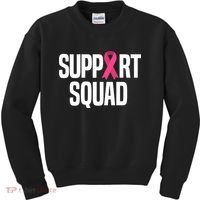 Support Squad Breast Cancer Awareness Ribbon Kids Sweatshirt thumb 0