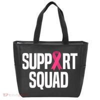 Support Squad Breast Cancer Awareness Ribbon Tote Bag thumb 0