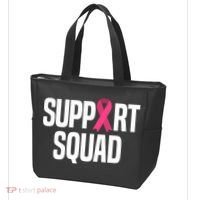Support Squad Breast Cancer Awareness Ribbon Tote Bag thumb 3