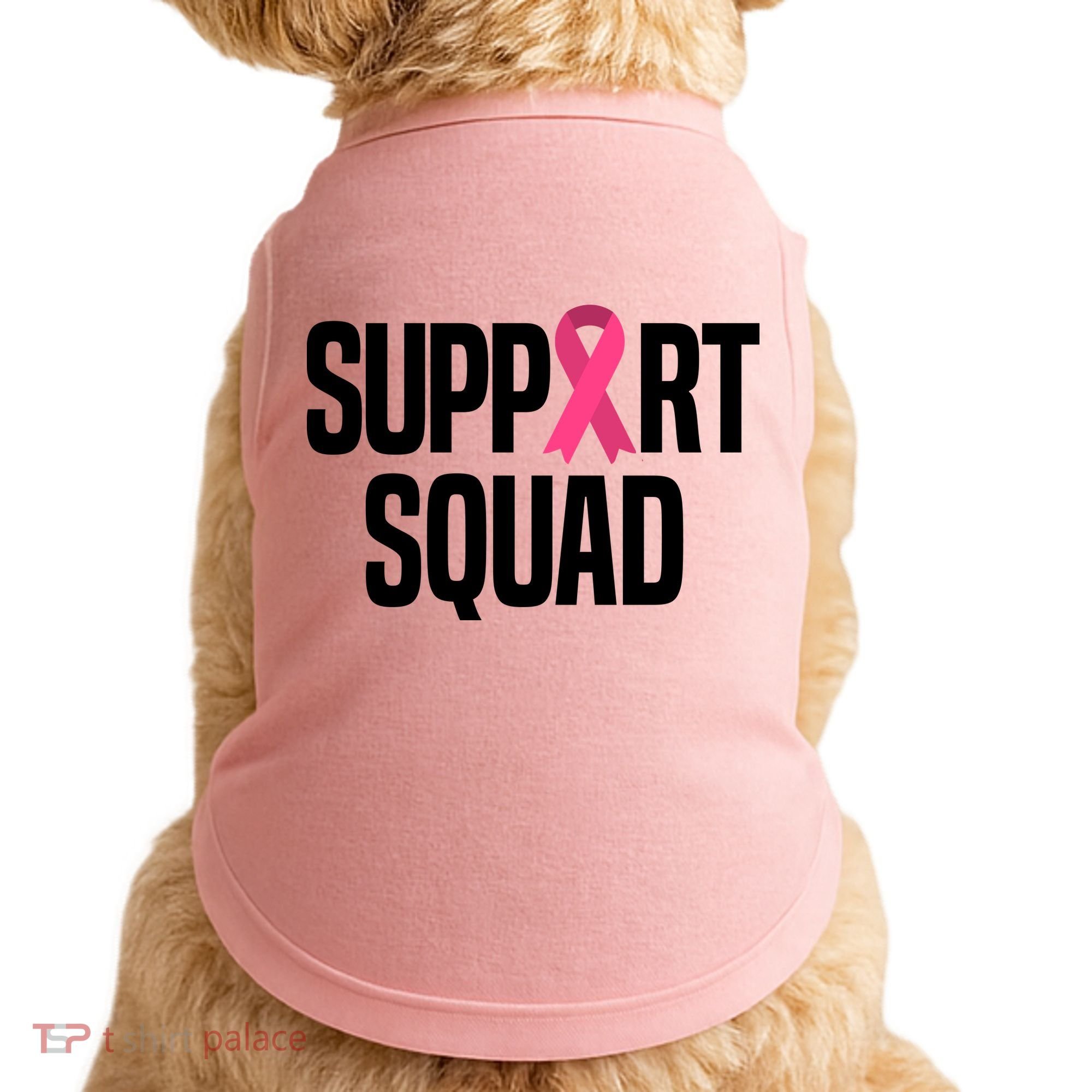 Support Squad Breast Cancer Awareness Ribbon Doggie Tank