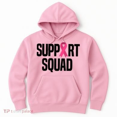 Support Squad Breast Cancer Awareness Ribbon Hoodie