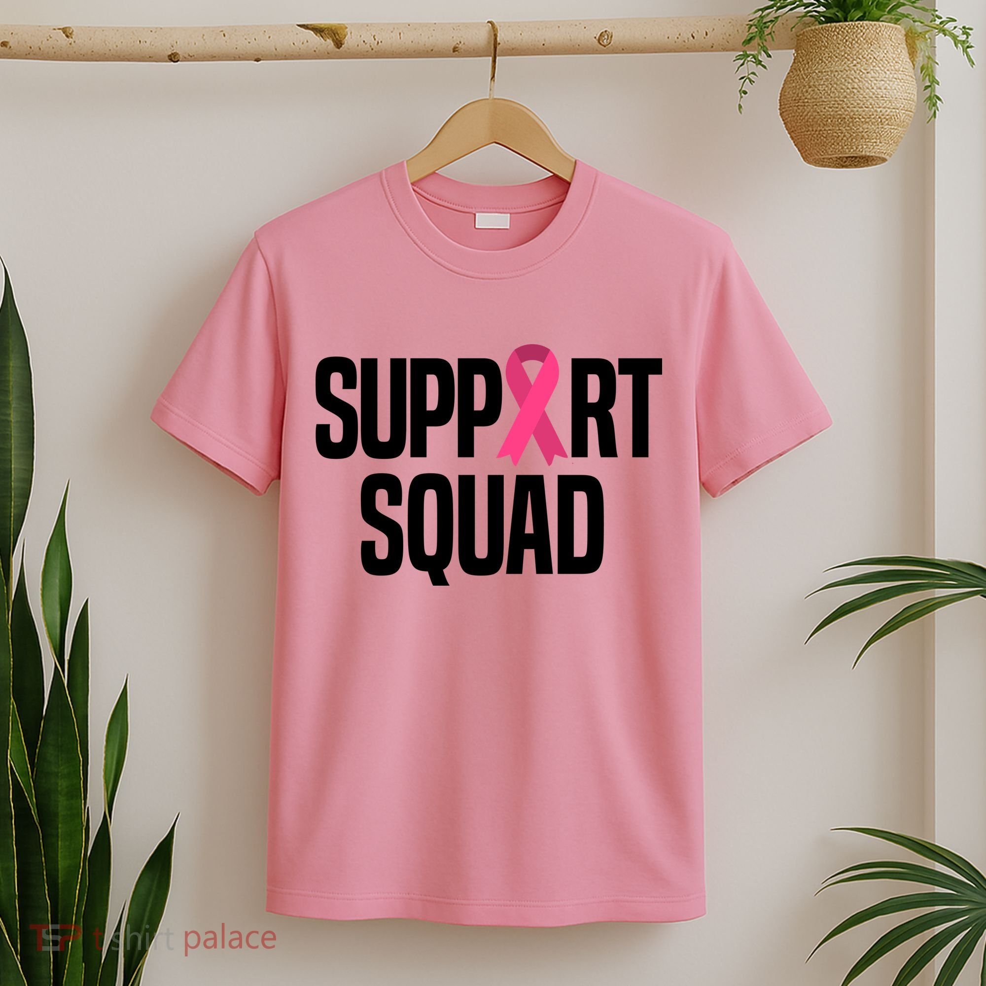Support Squad Breast Cancer Awareness Ribbon T-Shirt
