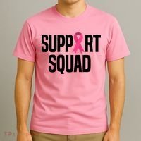 Support Squad Breast Cancer Awareness Ribbon T-Shirt thumb 3