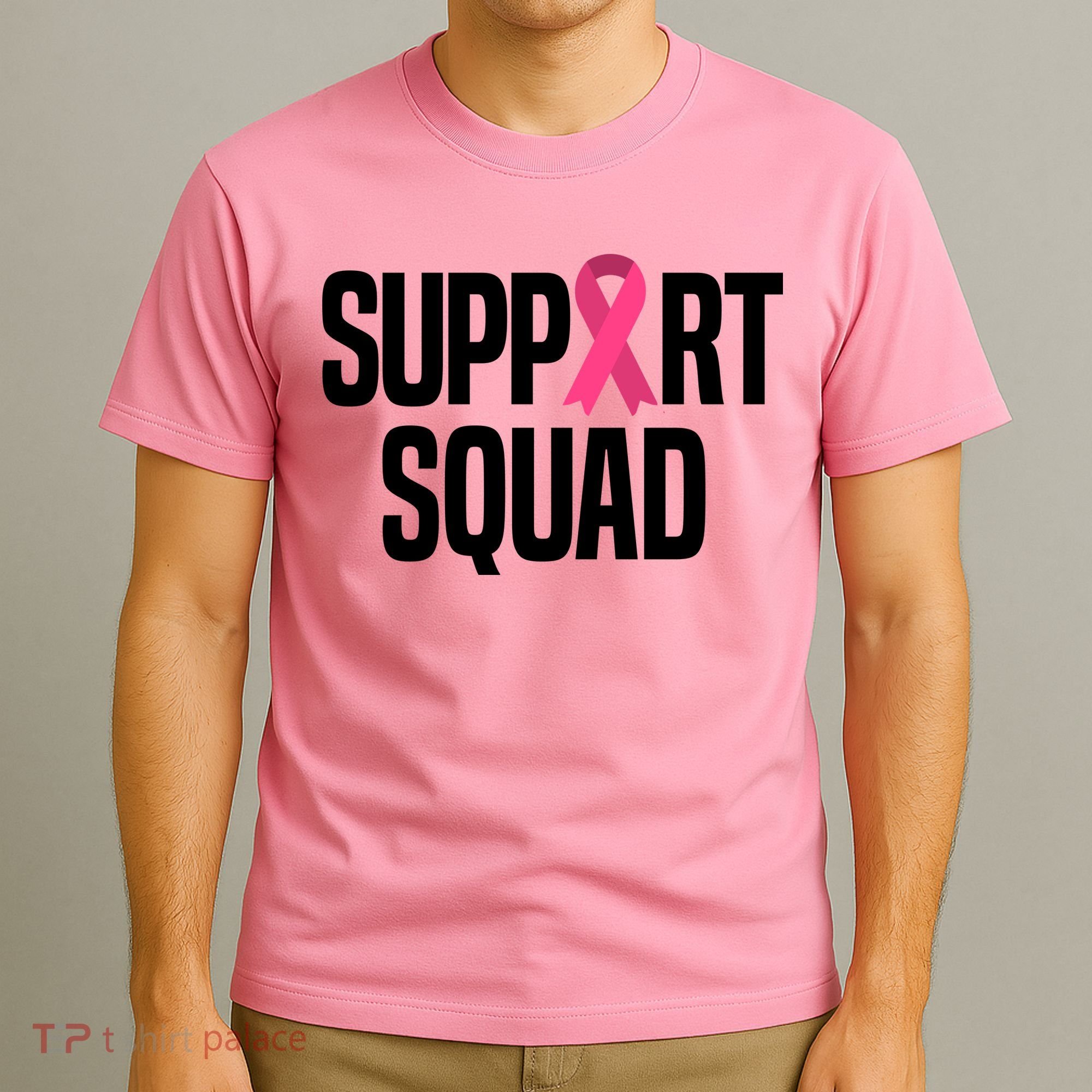 Support Squad Breast Cancer Awareness Ribbon T-Shirt