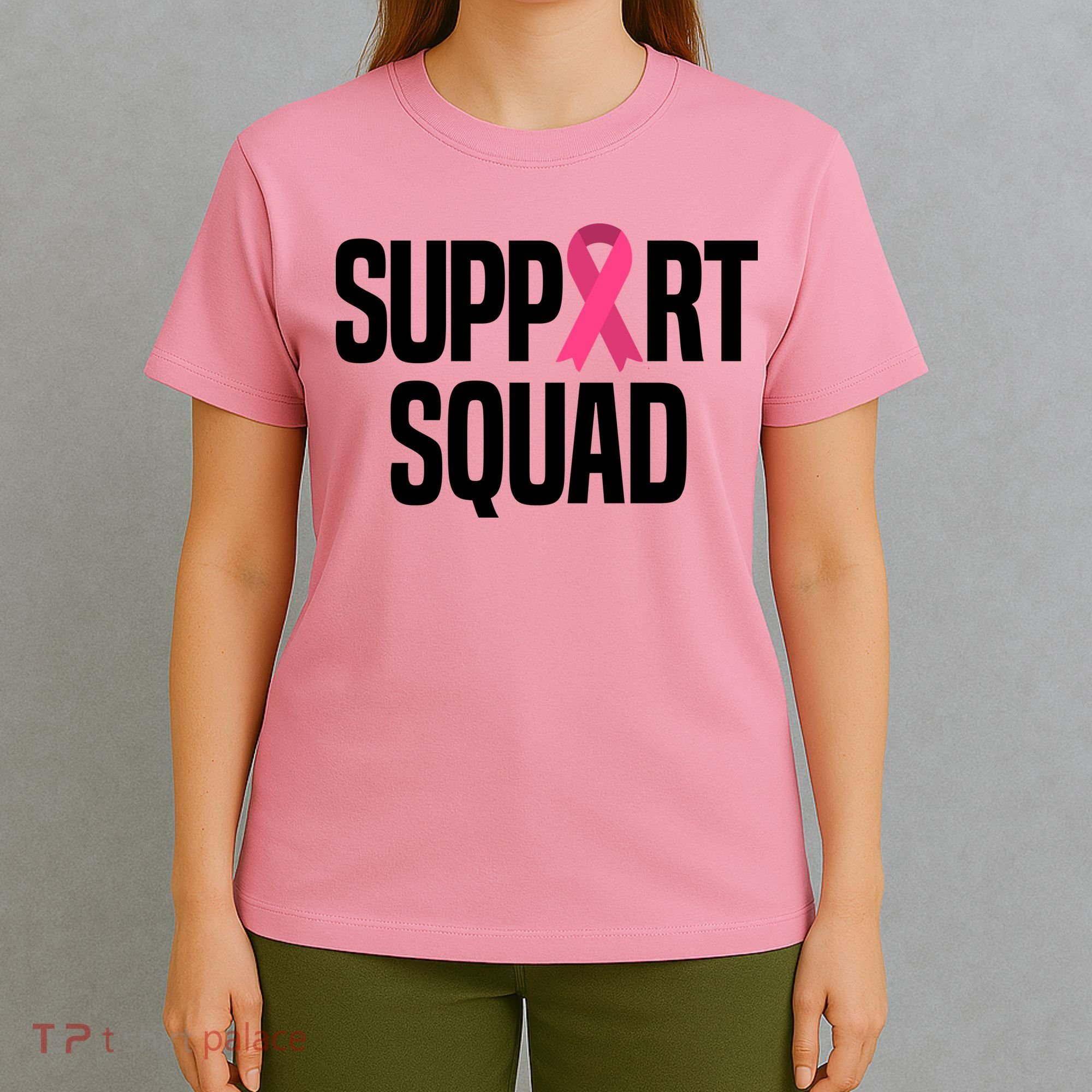 Support Squad Breast Cancer Awareness Ribbon T-Shirt