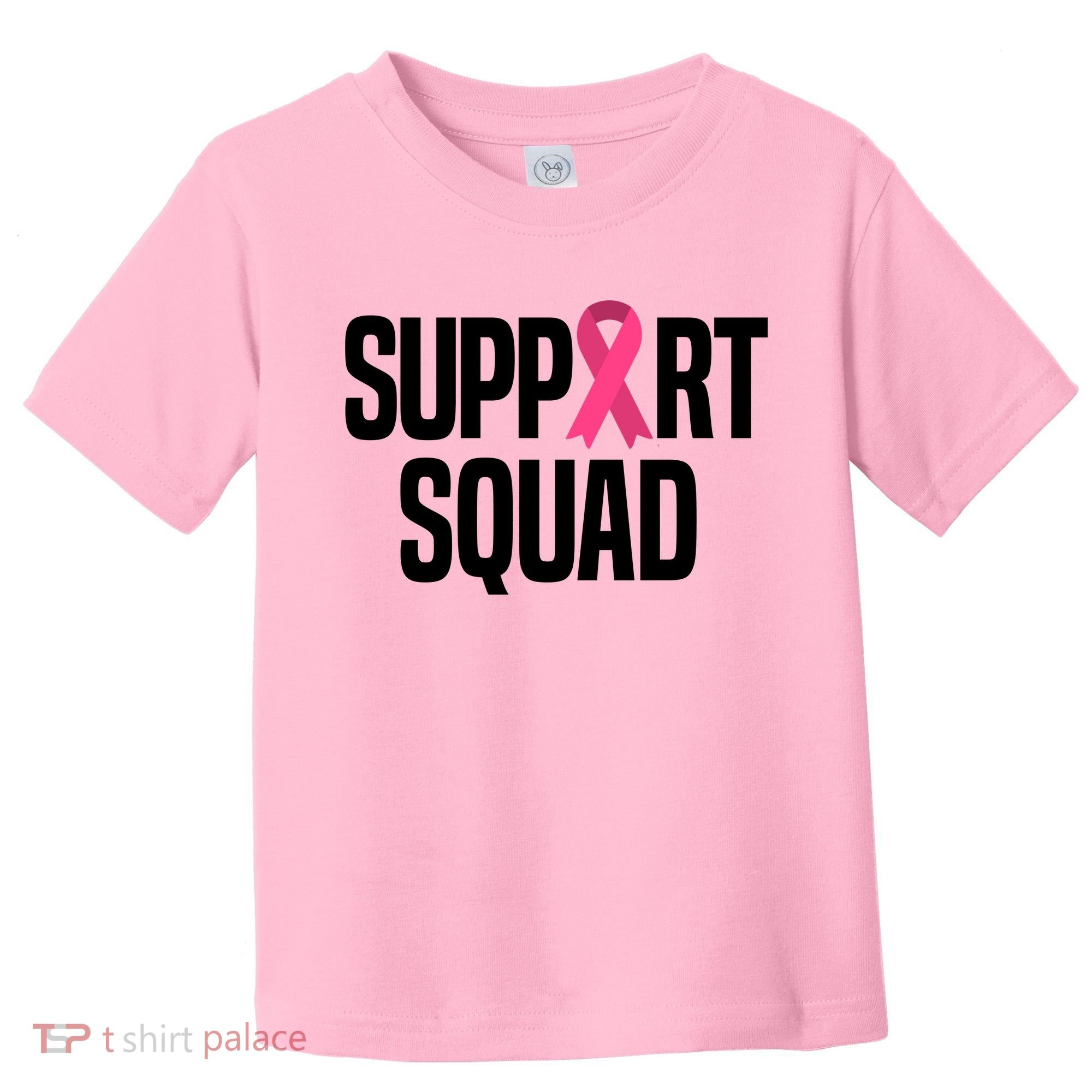 Support Squad Breast Cancer Awareness Ribbon Toddler T-Shirt