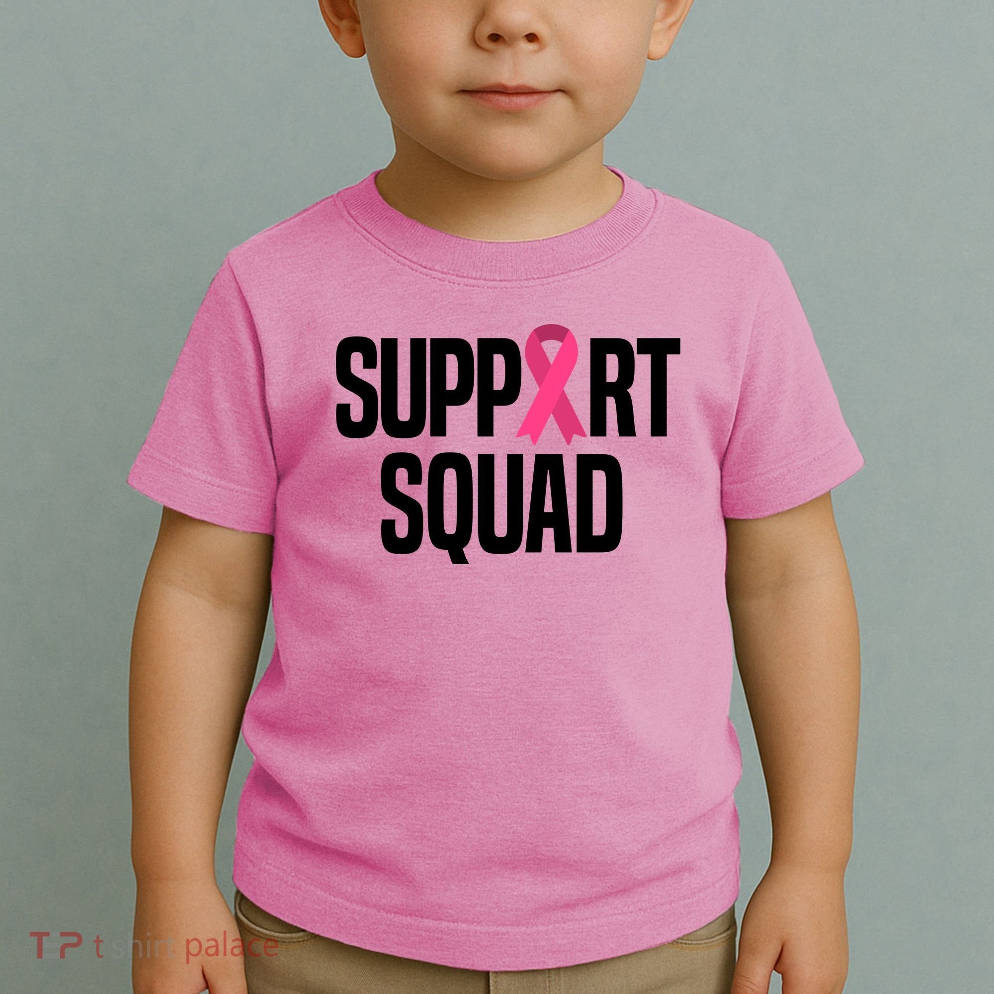 Support Squad Breast Cancer Awareness Ribbon Toddler T-Shirt