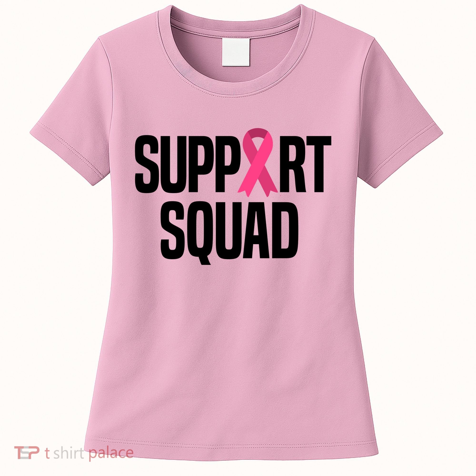 Support Squad Breast Cancer Awareness Ribbon Women's T-Shirt