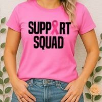 Support Squad Breast Cancer Awareness Ribbon Women's T-Shirt thumb 2