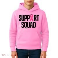 Support Squad Breast Cancer Awareness Ribbon Kids Hoodie thumb 4