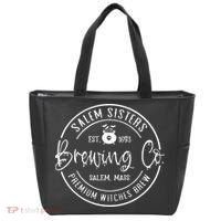 Salem Sisters Brewing Co Witch Brew Company Funny Witch Hall Tote Bag thumb 0