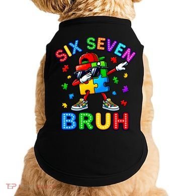 Six Seven Bruh Autism Doggie Tank