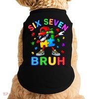 Six Seven Bruh Autism Doggie Tank thumb 0