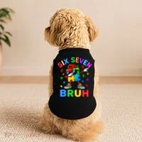 Six Seven Bruh Autism Doggie Tank thumb 2