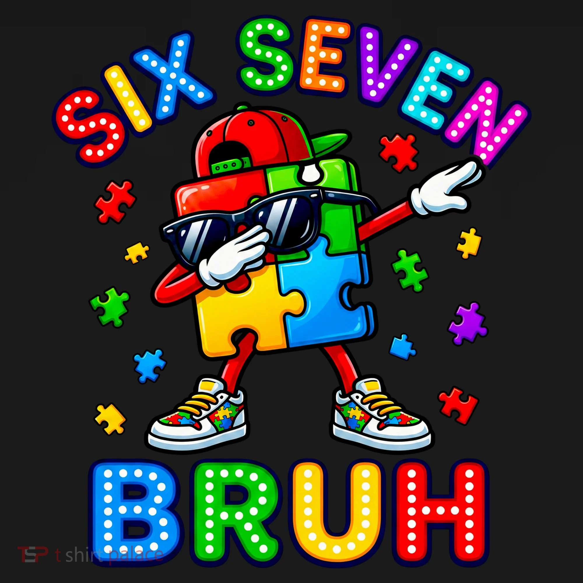 Six Seven Bruh Autism Doggie Tank