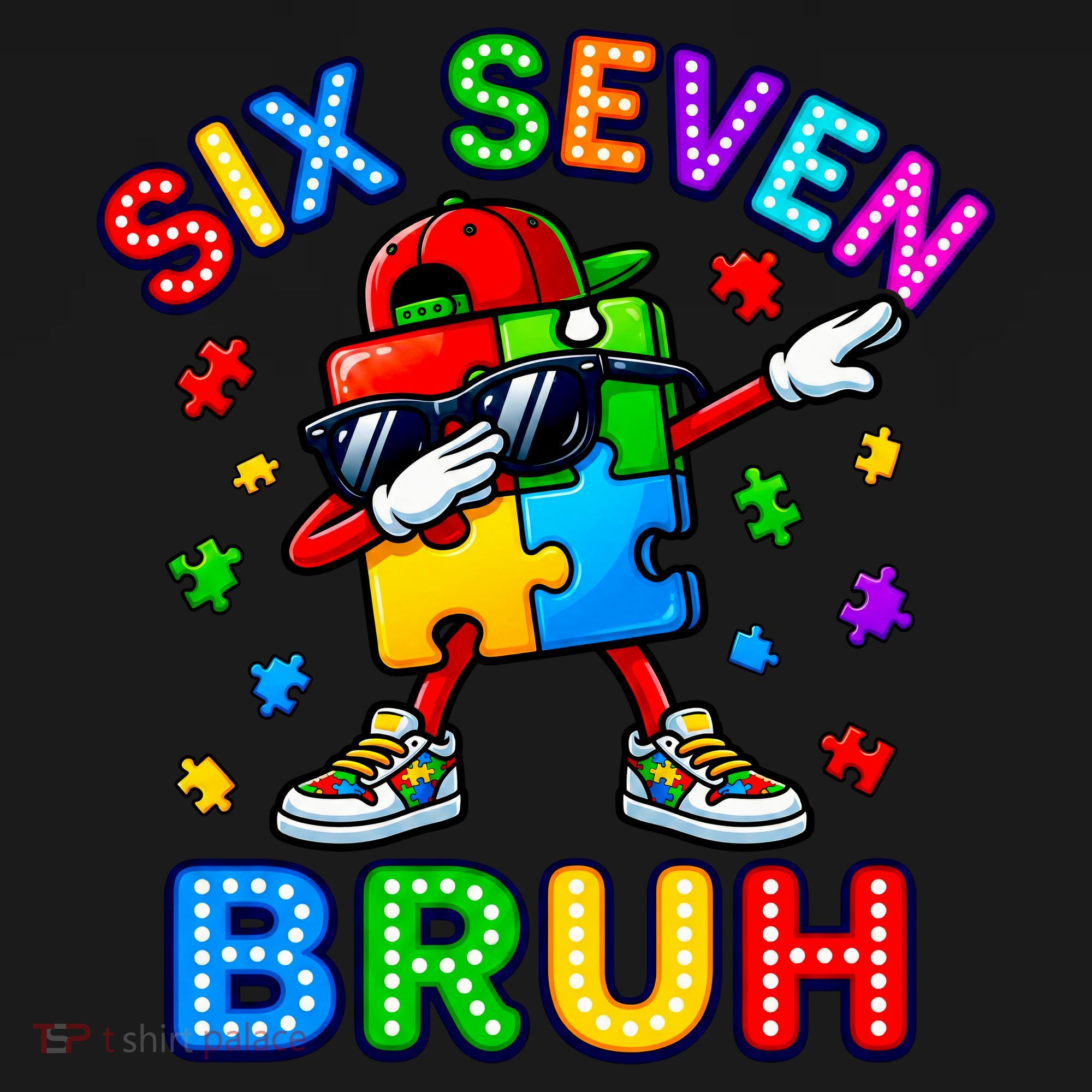 Six Seven Bruh Autism T-Shirt