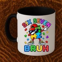 Six Seven Bruh Autism Coffee Mug thumb 2