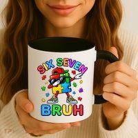 Six Seven Bruh Autism Coffee Mug thumb 3
