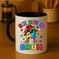Six Seven Bruh Autism Coffee Mug thumb 4