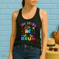 Six Seven Bruh Autism Women's Tank Top thumb 2