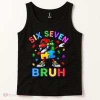 Six Seven Bruh Autism Tank Top thumb 2