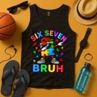 Six Seven Bruh Autism Tank Top thumb 4