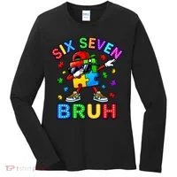 Six Seven Bruh Autism Women's Long Sleeve Shirt thumb 0