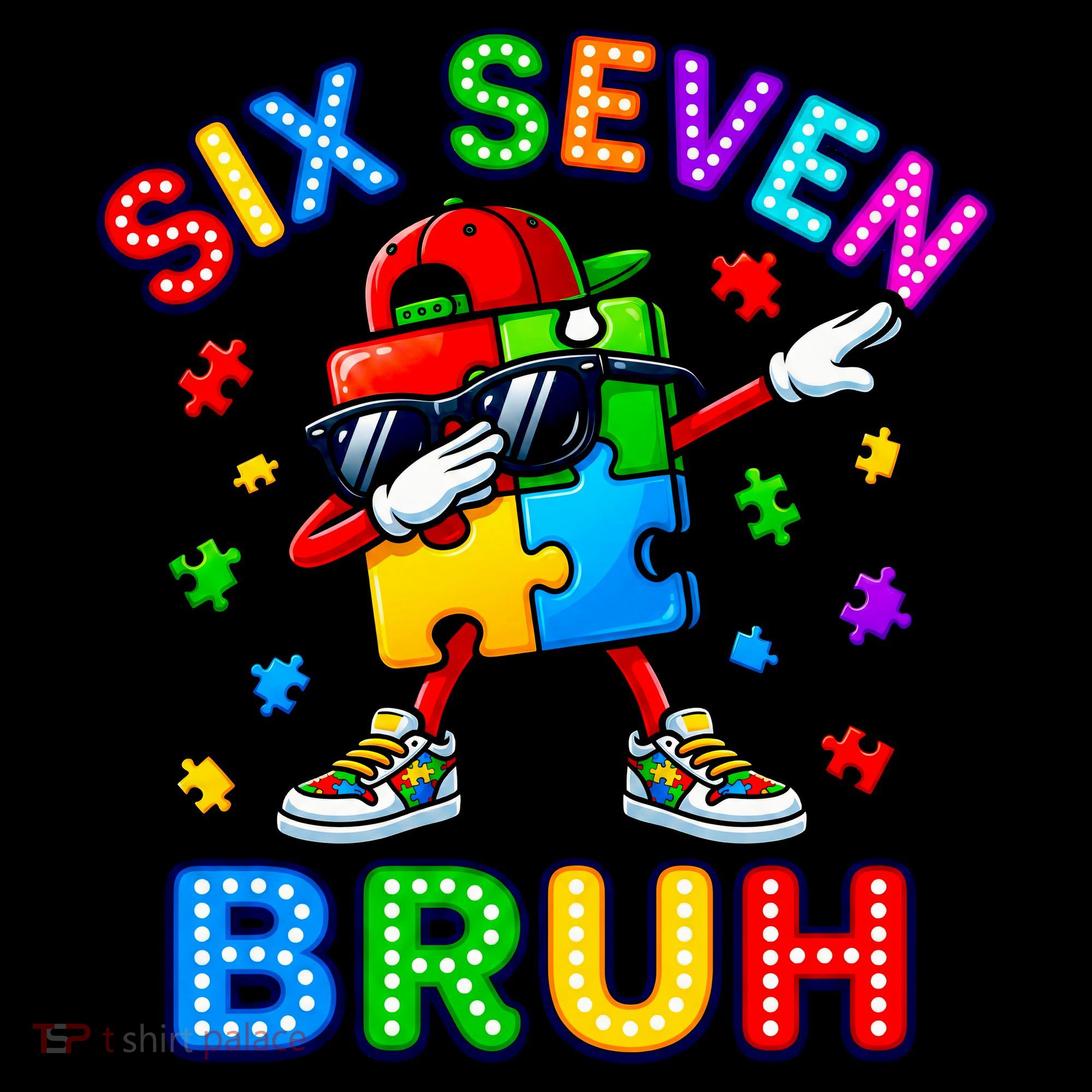 Six Seven Bruh Autism Kids Sweatshirt