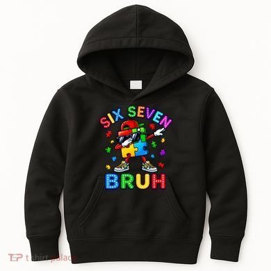 Six Seven Bruh Autism Kids Hoodie