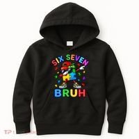 Six Seven Bruh Autism Kids Hoodie thumb 0