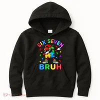 Six Seven Bruh Autism Kids Hoodie thumb 0