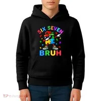 Six Seven Bruh Autism Kids Hoodie thumb 4