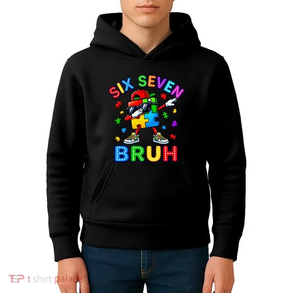 Six Seven Bruh Autism Kids Hoodie