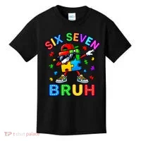 Six Seven Bruh Autism Kids T-Shirt thumb 0