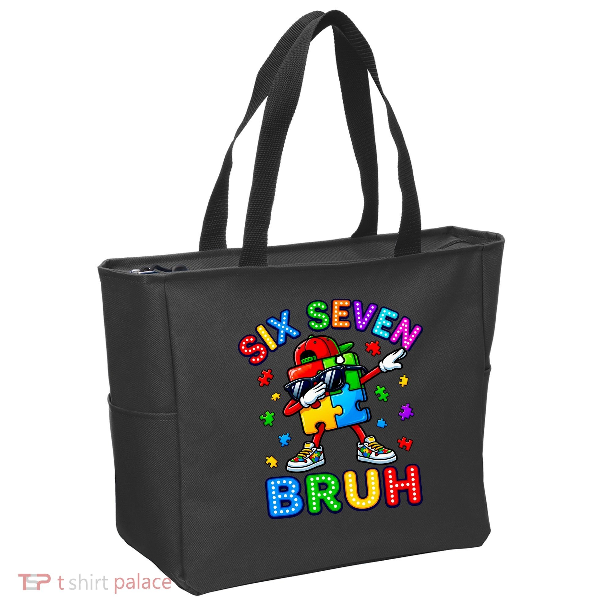 Six Seven Bruh Autism Tote Bag