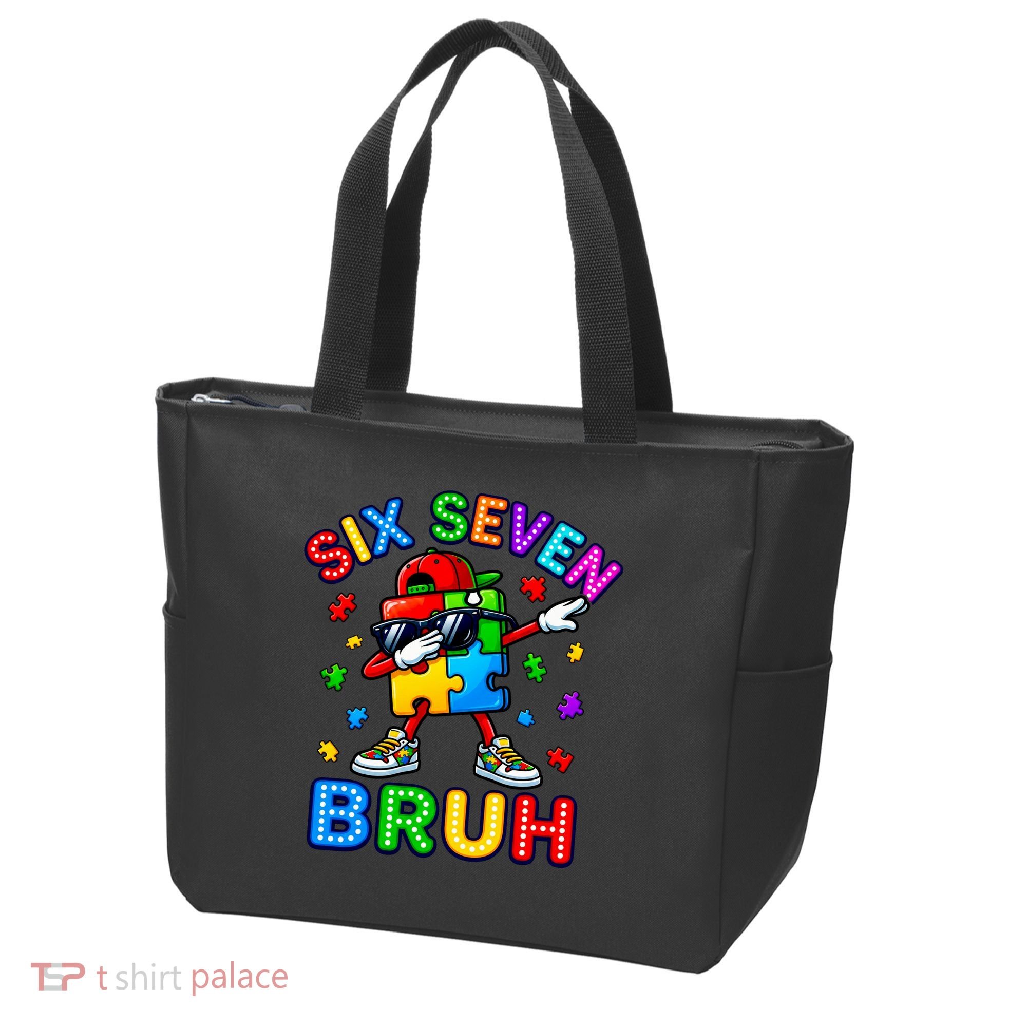 Six Seven Bruh Autism Tote Bag