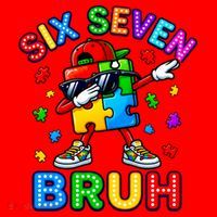 Six Seven Bruh Autism Santa Hat thumb 1