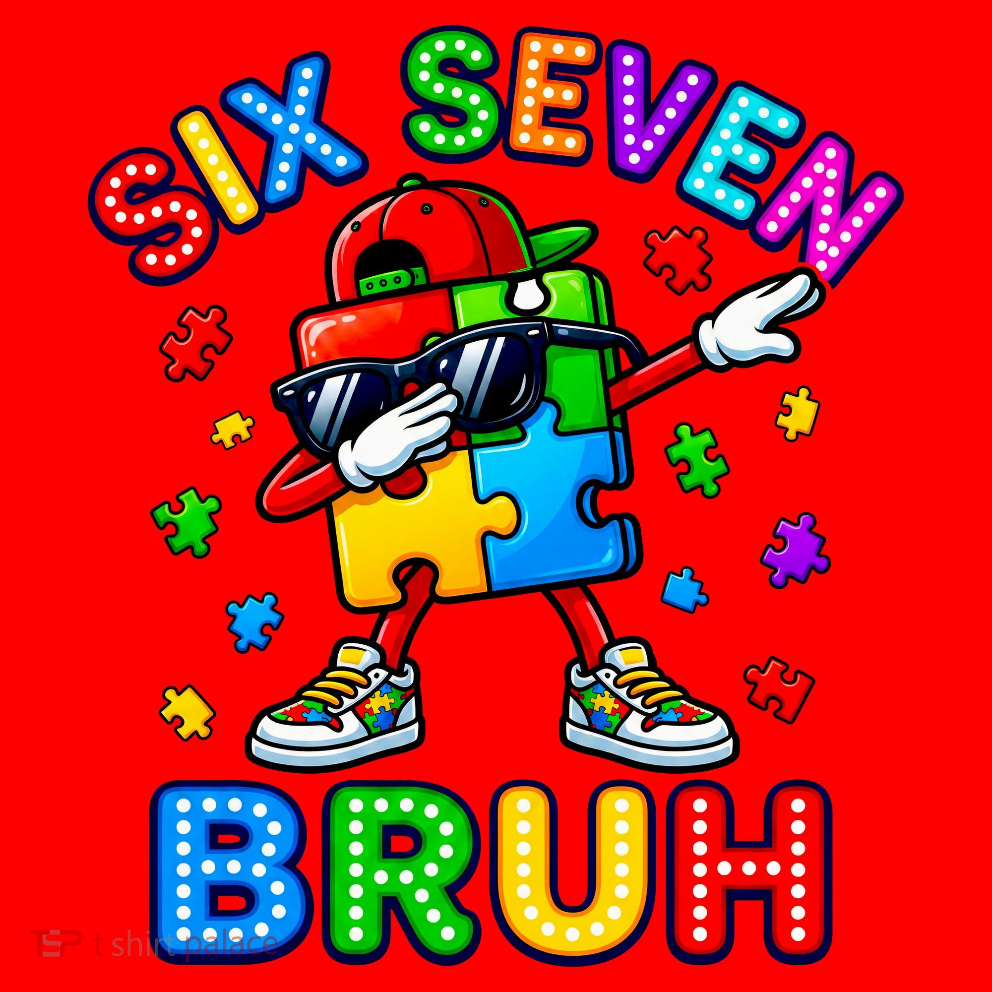 Six Seven Bruh Autism Santa Hat