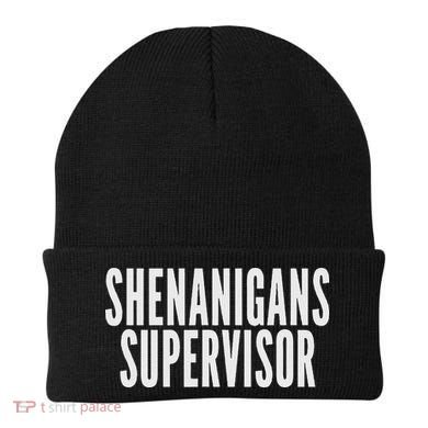 Shenanigans Supervisor Black Humorous Design Party Theme Smal Beanie