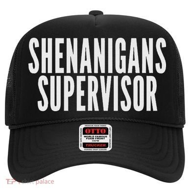 Shenanigans Supervisor Black Humorous Design Party Theme Smal Hat